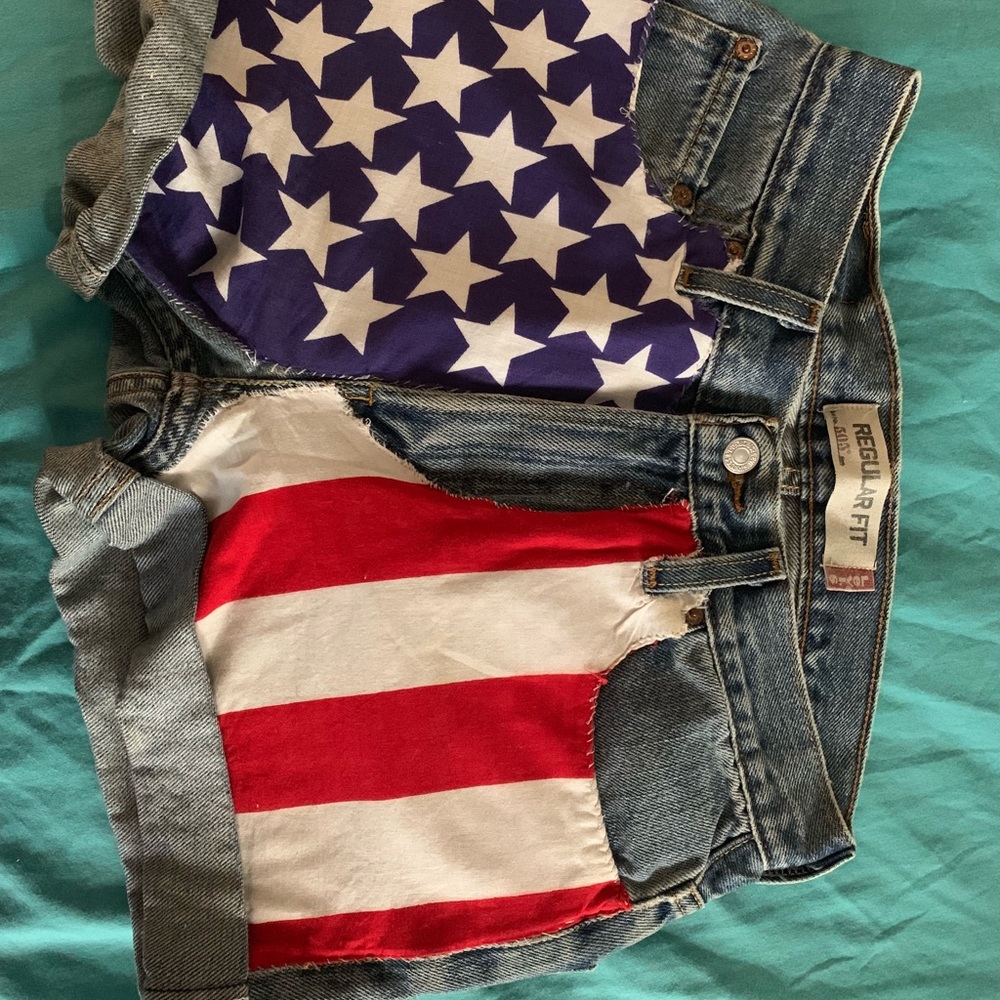 DIY American flag shorts